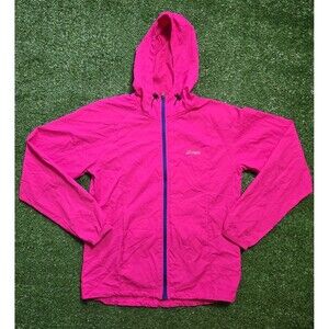 Asics Windbreaker Neon Bright Pink Lightweight (Women's Small)